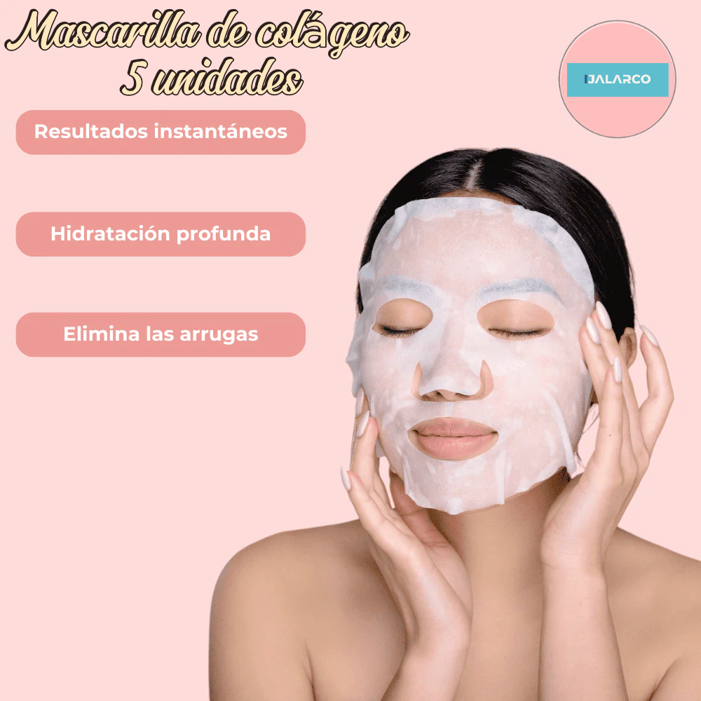 MASCARILLA DE COLÁGENO ROSTRO COMPLETO (5 UNIDADES)