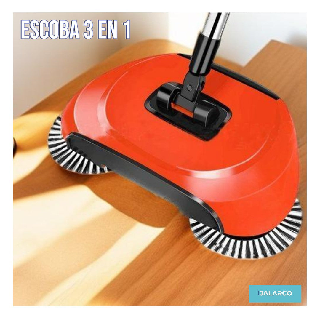 ESCOBA 3 EN 1: Barre, recoge y almacena