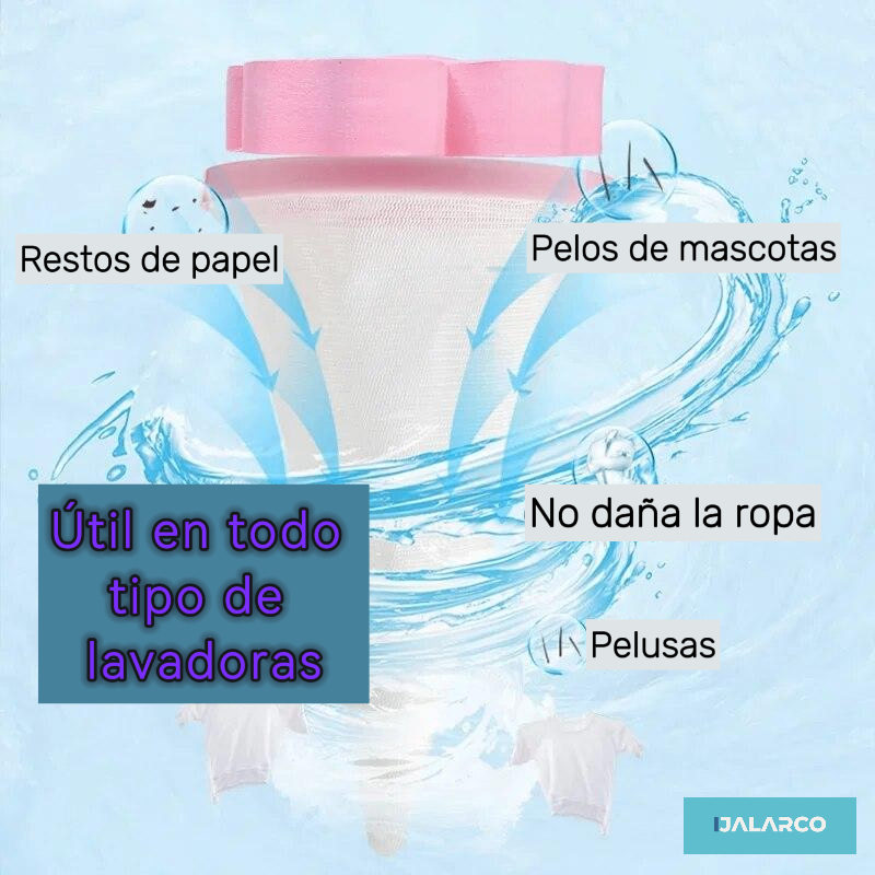 FILTROS ATRAPA PELUSAS PARA LAVADORA (4 UNIDADES)